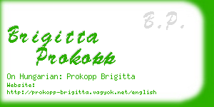 brigitta prokopp business card